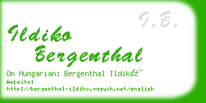 ildiko bergenthal business card